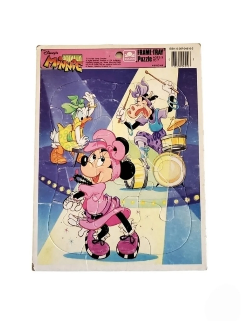 Disney Totally Minnie Mouse Tray Puzzle 12 Piece Vintage